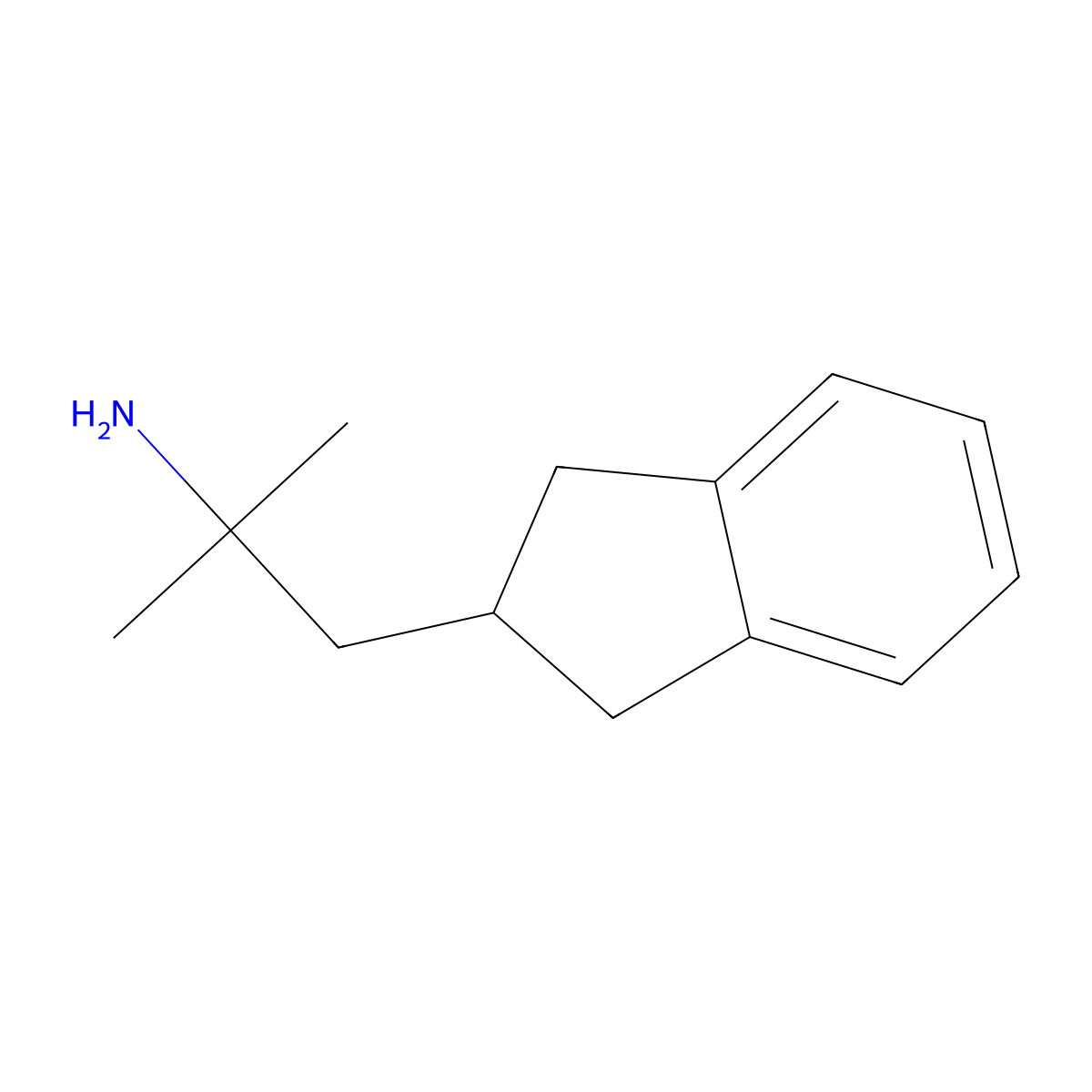 1-(2,3-Dihydro-1H-inden-2-yl)-2-methylpropan-2-amine molecular structure, CAS 351490-85-2