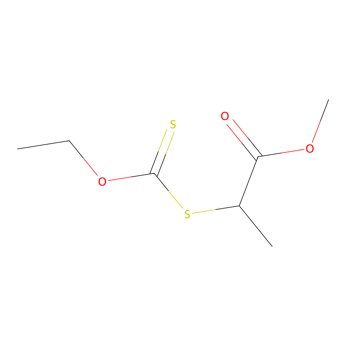 Methyl 2-[(ethoxycarbonothioyl)thio]propanoate molecular structure, CAS 351491-23-1
