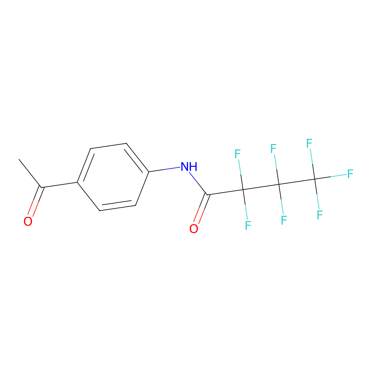 N-(4-acetylphenyl)-2,2,3,3,4,4,4-heptafluorobutanamide molecular structure, CAS 351491-76-4