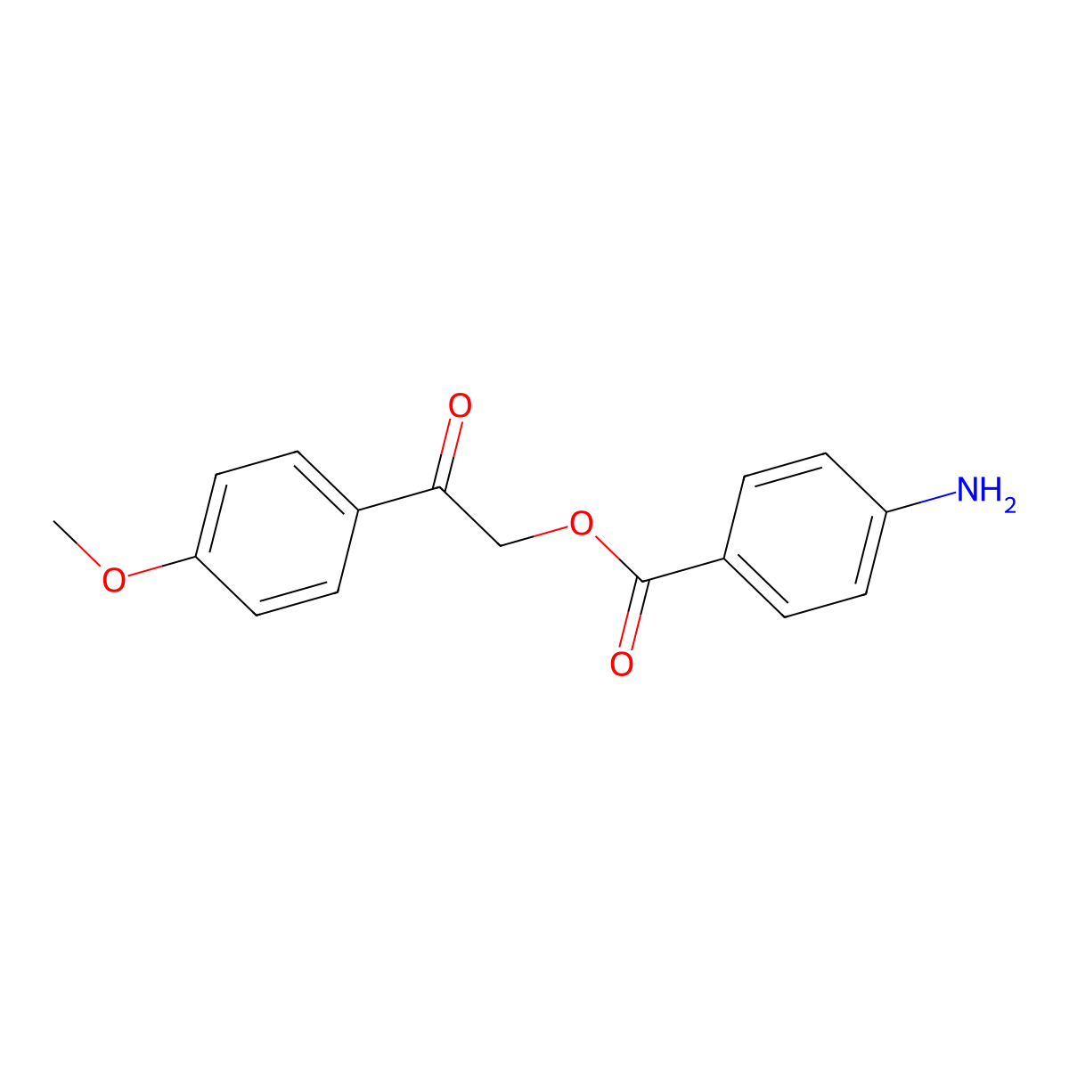 2-(4-Methoxyphenyl)-2-oxoethyl 4-aminobenzoate molecular structure, CAS 351496-65-6
