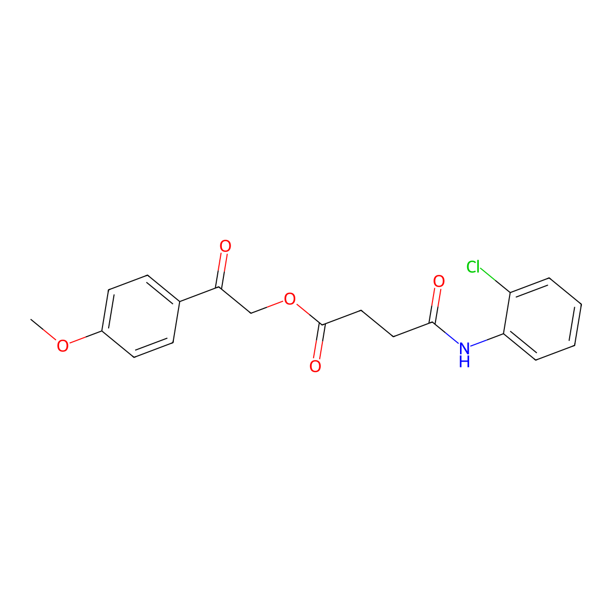 [2-(4-Methoxyphenyl)-2-oxoethyl] 4-(2-chloroanilino)-4-oxobutanoate molecular structure, CAS 351496-86-1