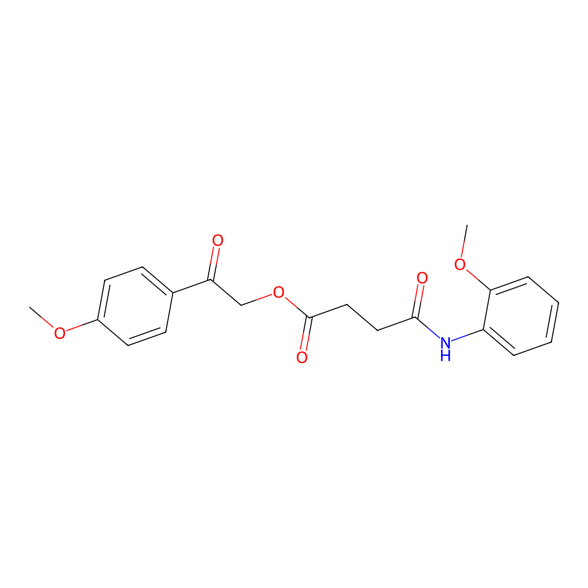 [2-(4-Methoxyphenyl)-2-oxoethyl] 4-(2-methoxyanilino)-4-oxobutanoate molecular structure, CAS 351496-94-1