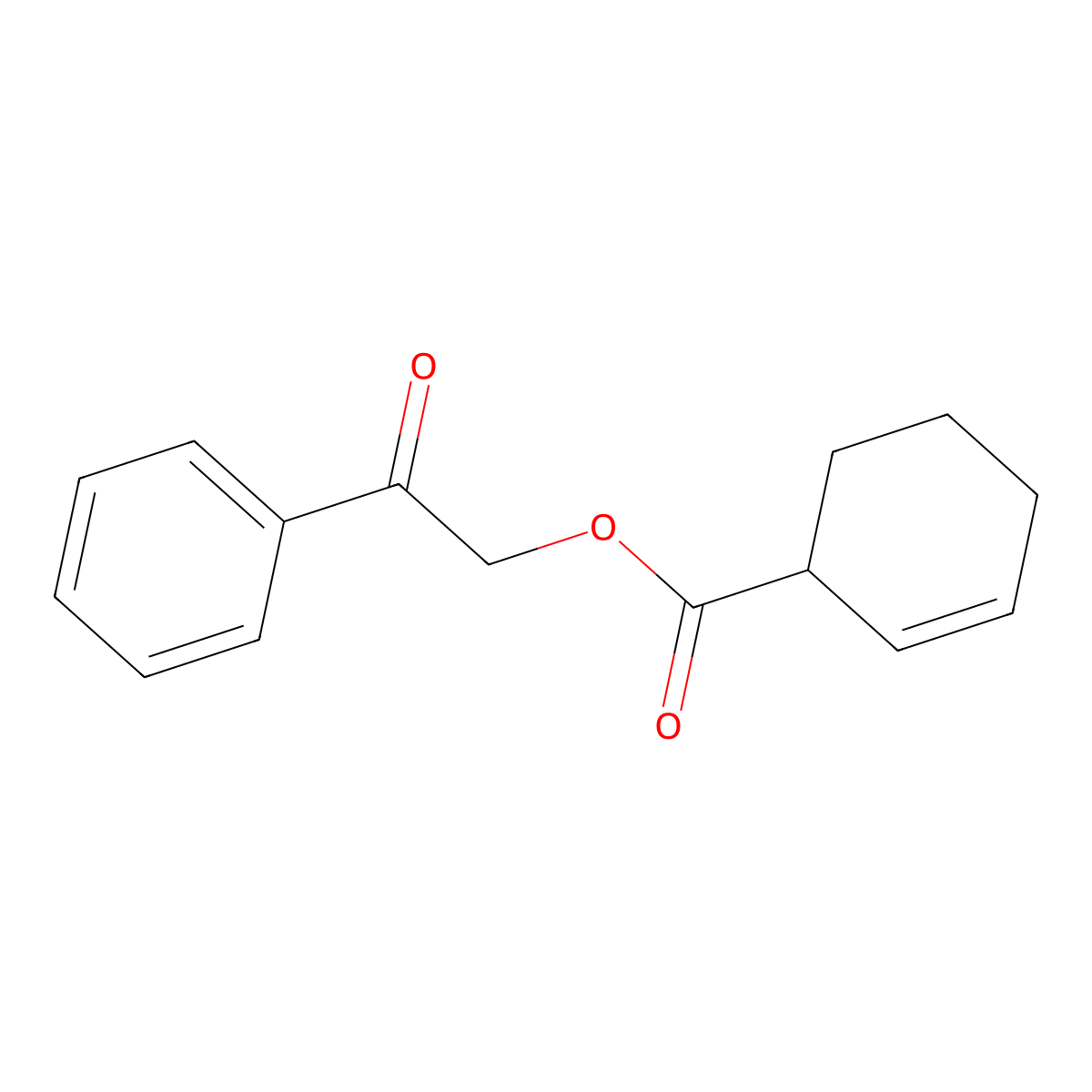 Phenacyl cyclohex-2-ene-1-carboxylate molecular structure, CAS 351497-01-3