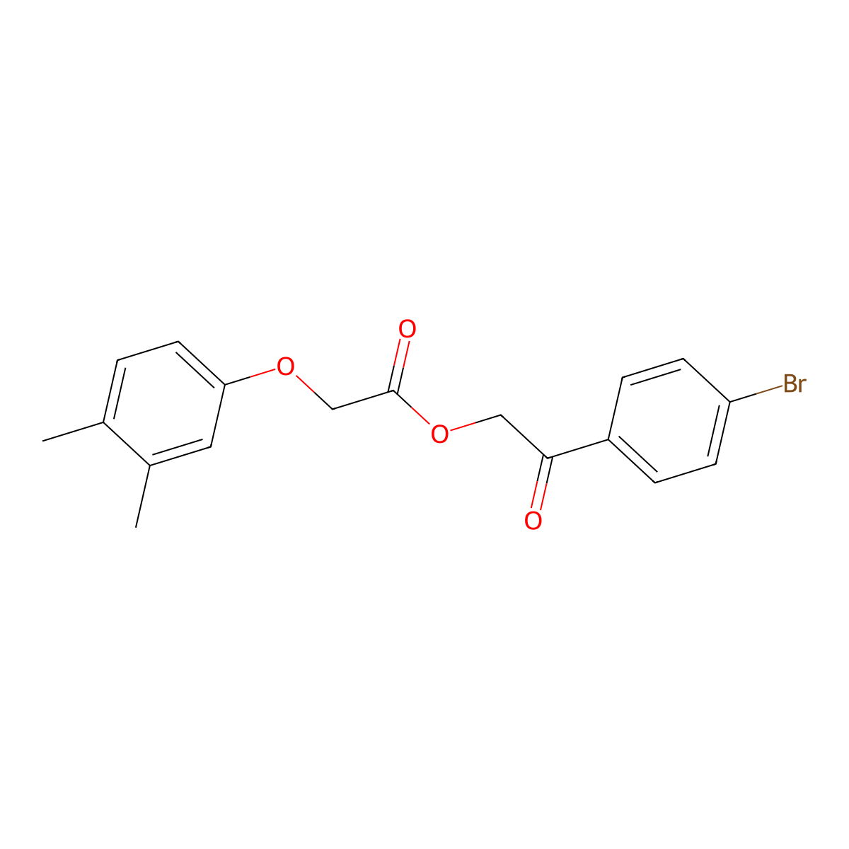 2-(4-Bromophenyl)-2-oxoethyl (3,4-dimethylphenoxy)acetate molecular structure, CAS 351497-18-2