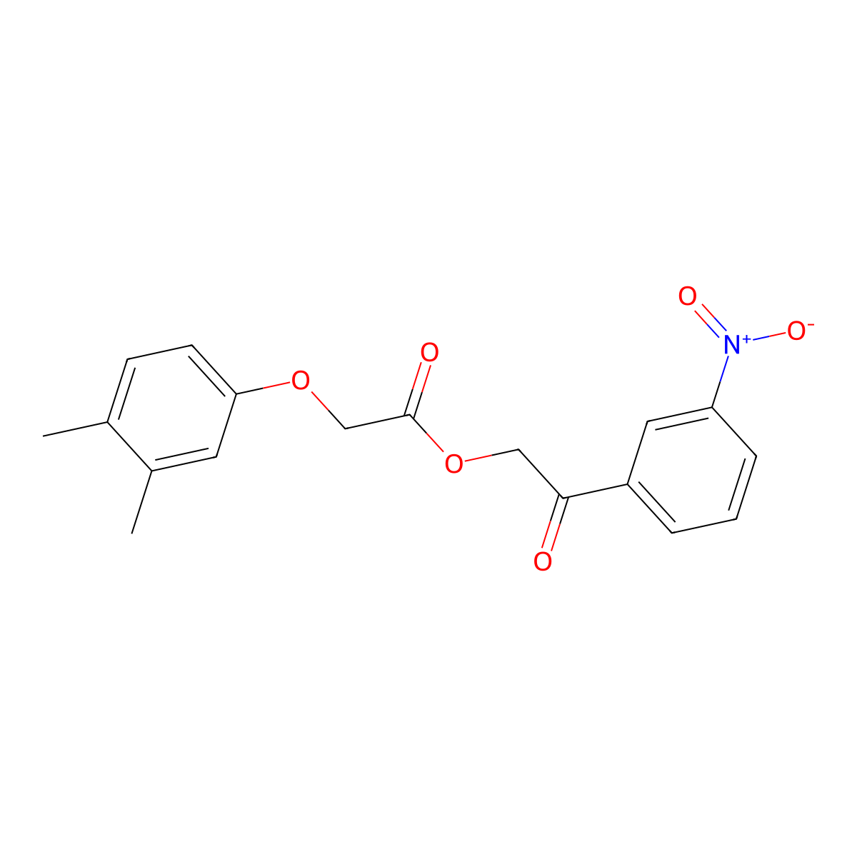 2-{3-Nitrophenyl}-2-oxoethyl (3,4-dimethylphenoxy)acetate molecular structure, CAS 351497-19-3