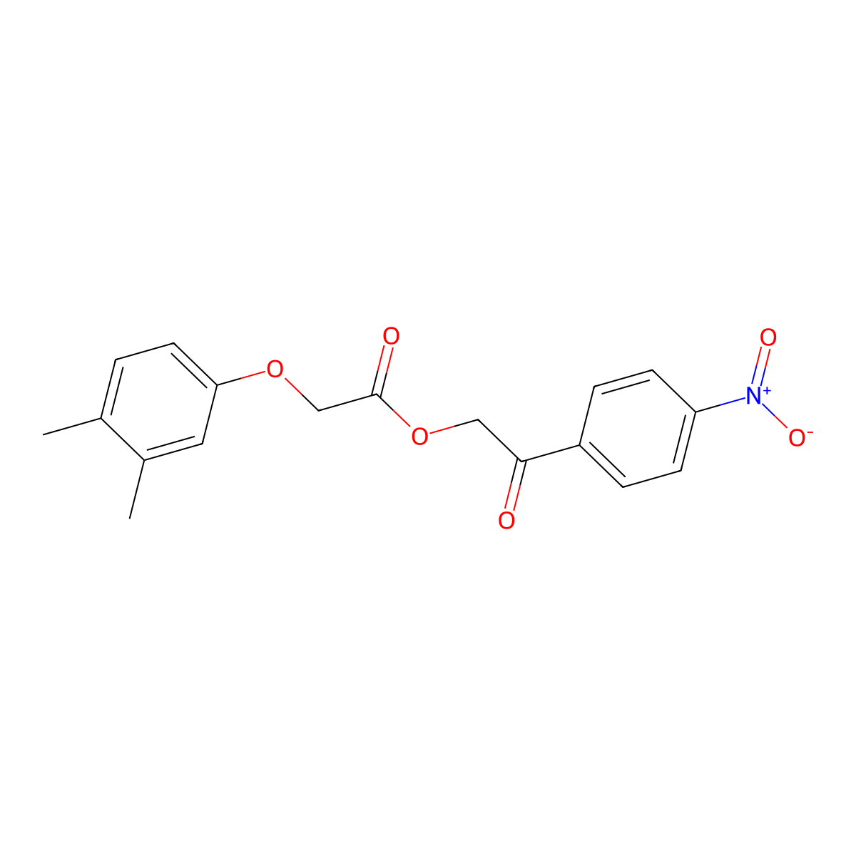 2-{4-Nitrophenyl}-2-oxoethyl (3,4-dimethylphenoxy)acetate molecular structure, CAS 351497-20-6