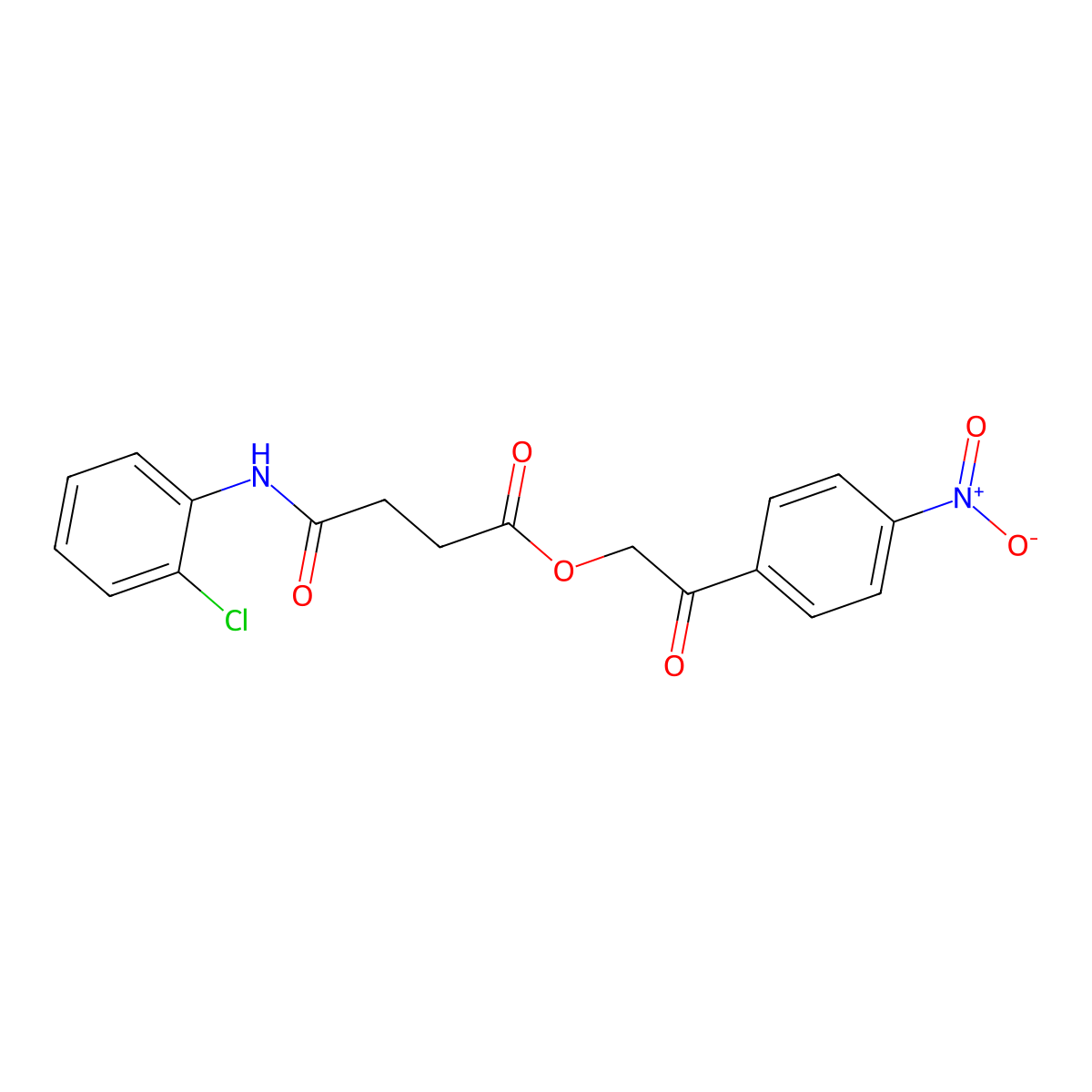 2-{4-Nitrophenyl}-2-oxoethyl 4-(2-chloroanilino)-4-oxobutanoate molecular structure, CAS 351497-49-9