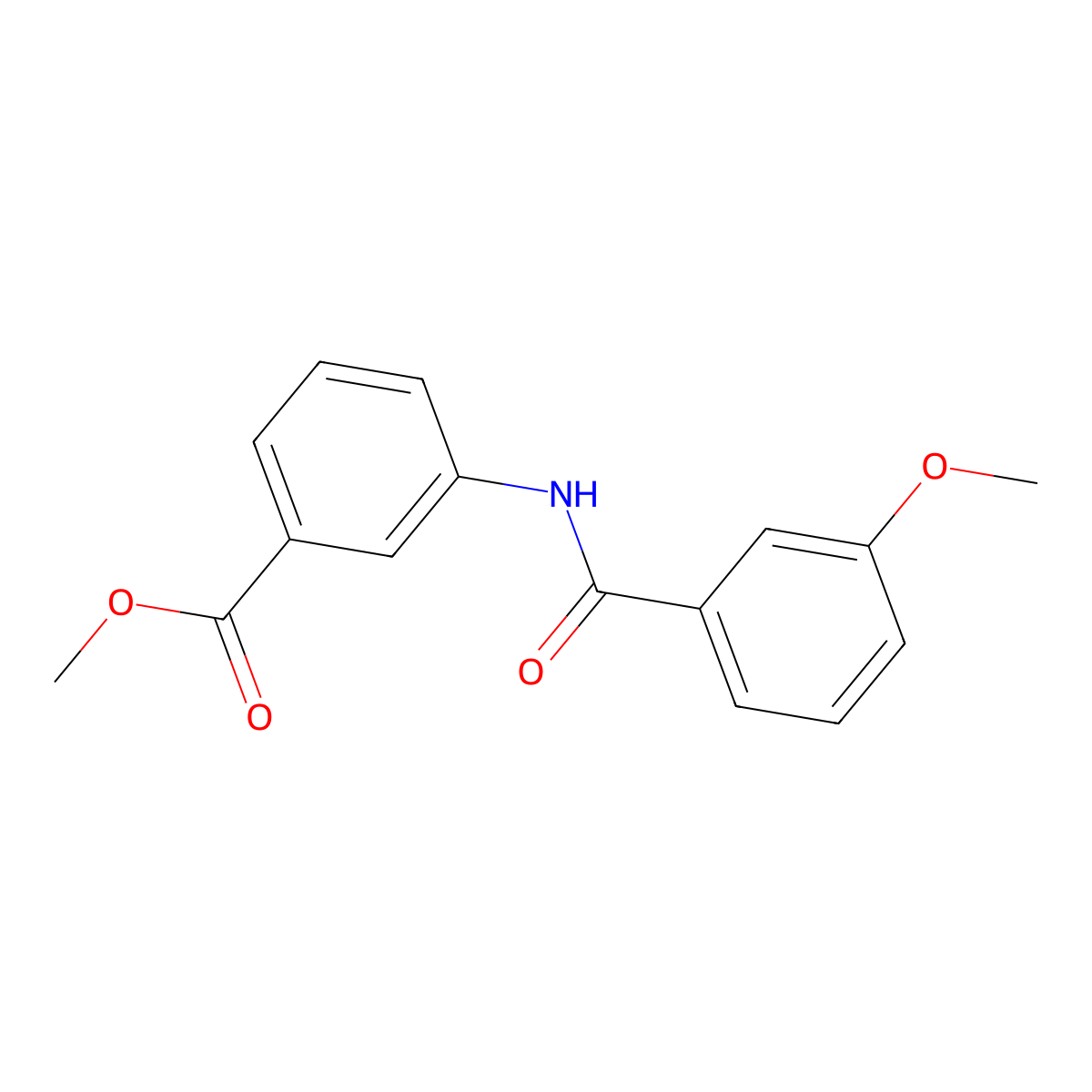 Methyl 3-[(3-methoxybenzoyl)amino]benzoate molecular structure, CAS 351497-75-1