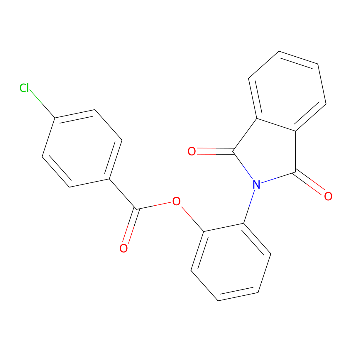 2-(1,3-dioxo-1,3-dihydro-2H-isoindol-2-yl)phenyl 4-chlorobenzoate molecular structure, CAS 351497-82-0