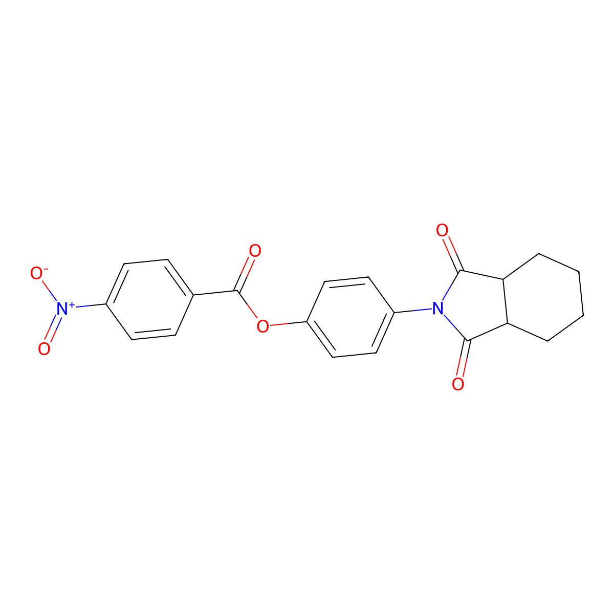 4-(1,3-dioxooctahydro-2H-isoindol-2-yl)phenyl 4-nitrobenzoate molecular structure, CAS 351497-84-2