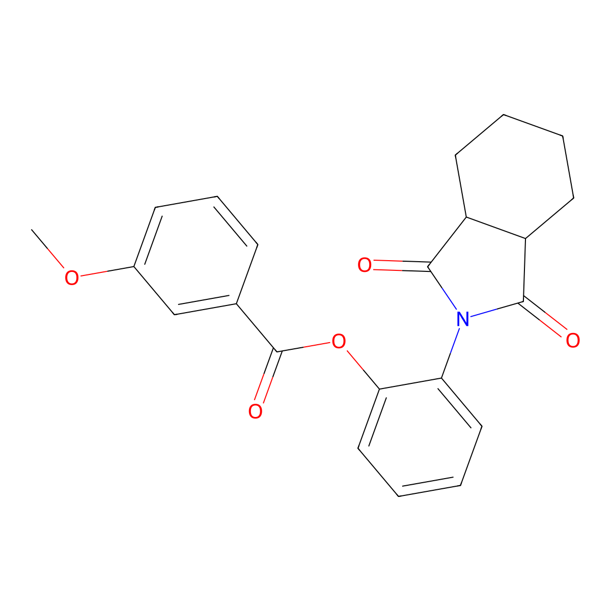 2-(1,3-dioxooctahydro-2H-isoindol-2-yl)phenyl 3-methoxybenzoate molecular structure, CAS 351497-89-7