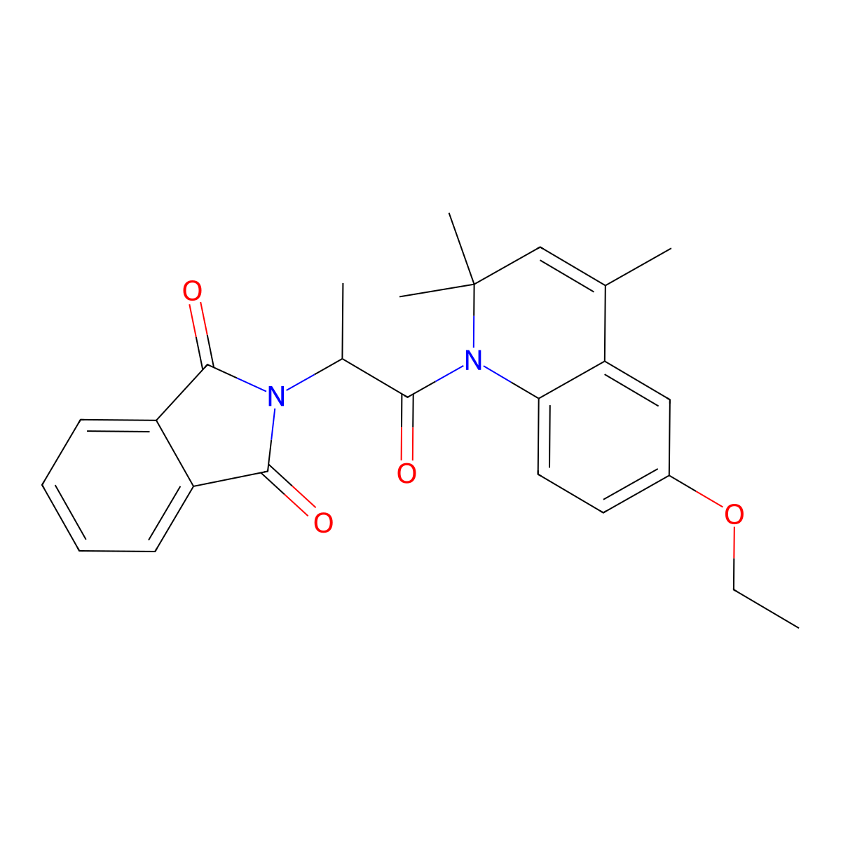 2-[1-(6-ethoxy-2,2,4-trimethylquinolin-1(2H)-yl)-1-oxopropan-2-yl]-1H-isoindole-1,3(2H)-dione molecular structure, CAS 351498-57-2