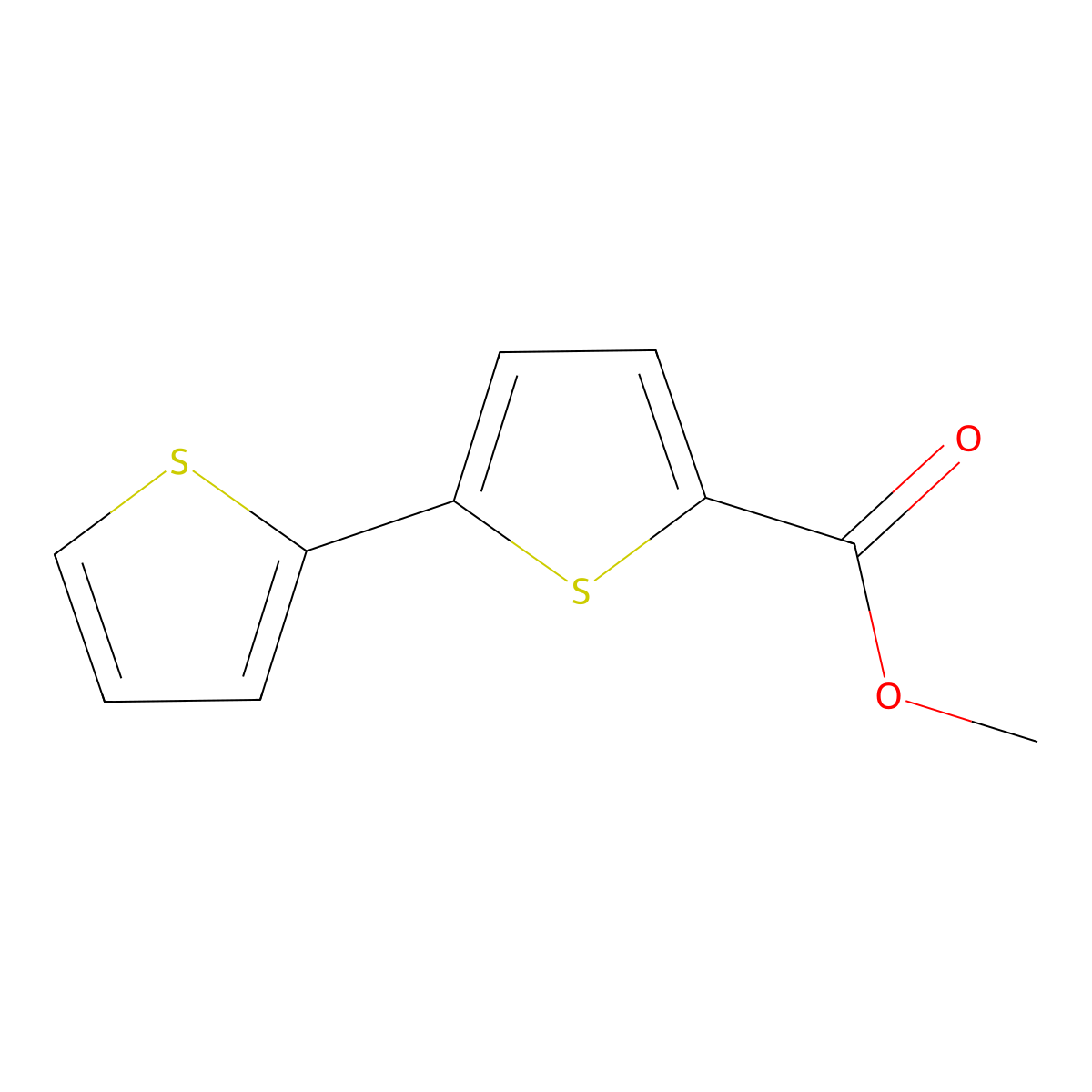 Methyl 5-(thiophen-2-yl)thiophene-2-carboxylate molecular structure, CAS 3515-21-7