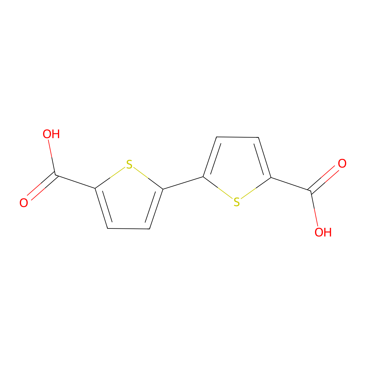 [2,2'-Bithiophene]-5,5'-dicarboxylic acid molecular structure, CAS 3515-34-2