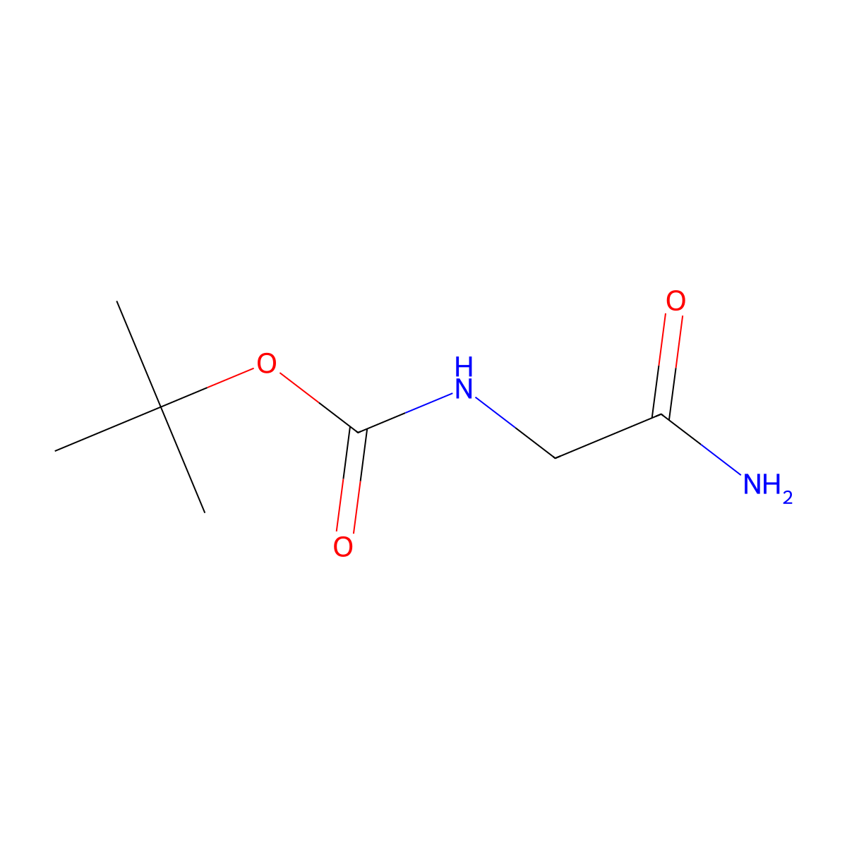 1,1-Dimethylethyl N-(2-amino-2-oxoethyl)carbamate molecular structure, CAS 35150-09-5