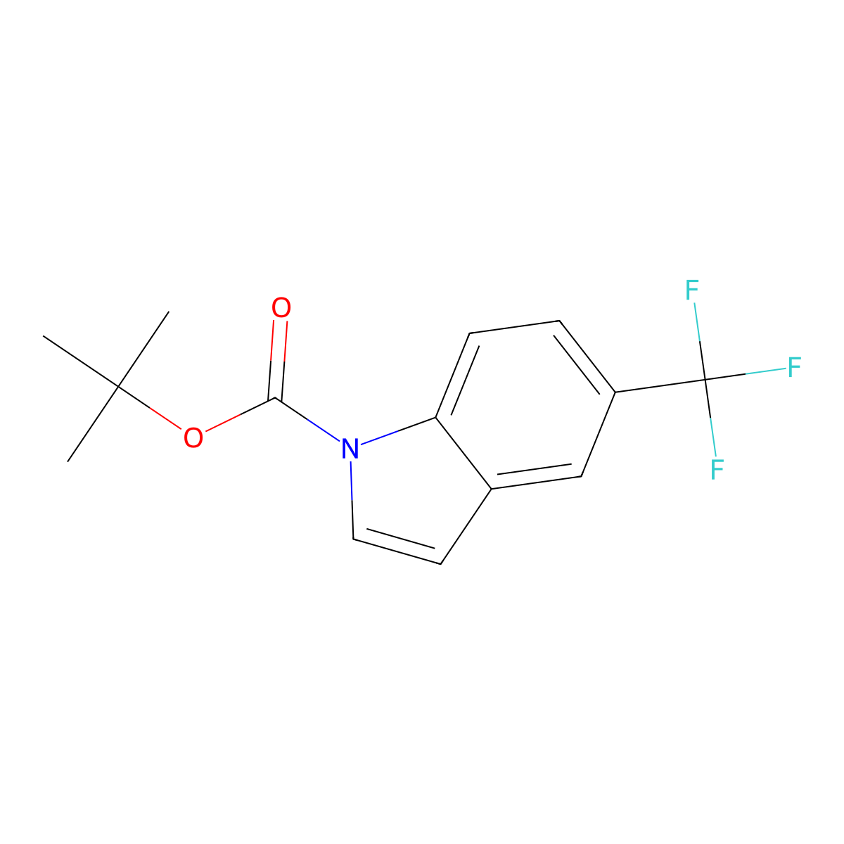 tert-Butyl 5-(trifluoromethyl)-1H-indole-1-carboxylate molecular structure, CAS 351500-12-4