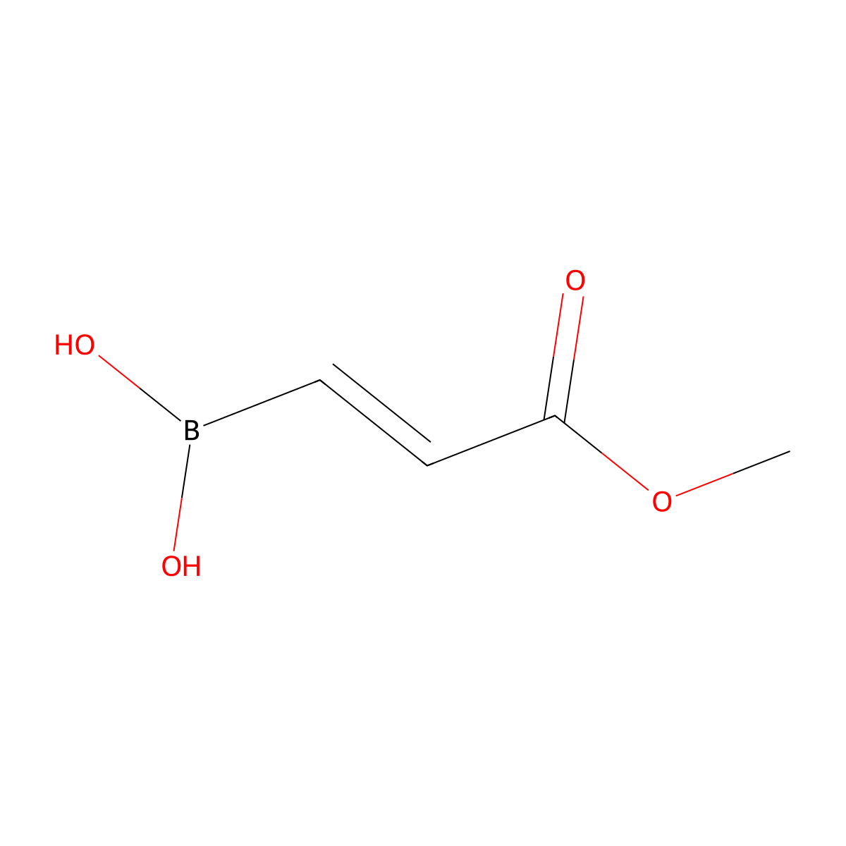 (1E)-3-Methoxy-3-oxoprop-1-ene-1-boronic acid molecular structure, CAS 351502-70-0