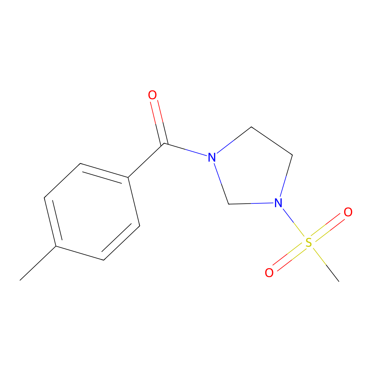 (3-Methanesulfonyl-imidazolidin-1-yl)-p-tolyl-methanone molecular structure, CAS 351505-30-1