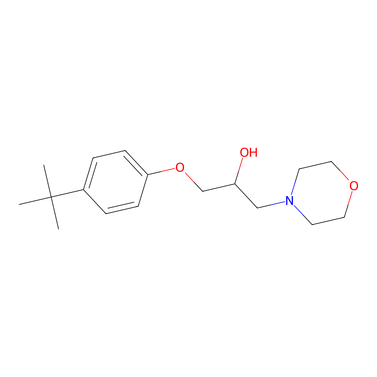 1-(4-Tert-butylphenoxy)-3-morpholin-4-ylpropan-2-ol molecular structure, CAS 35151-89-4