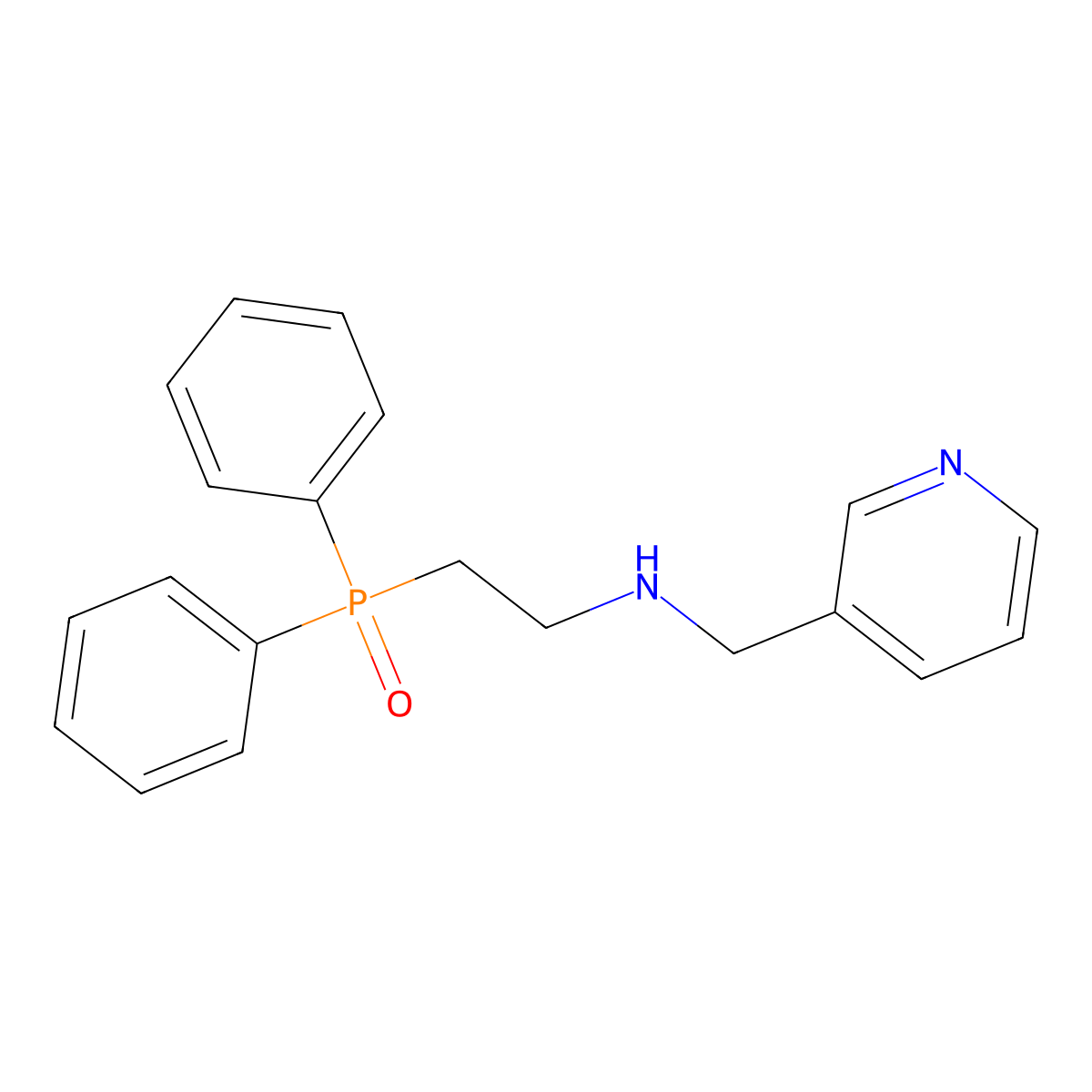 2-diphenylphosphoryl-N-(pyridin-3-ylmethyl)ethanamine molecular structure, CAS 351517-10-7