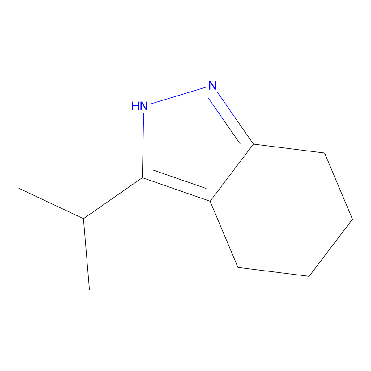 3-Isopropyl-4,5,6,7-tetrahydro-1H-indazole molecular structure, CAS 351517-42-5