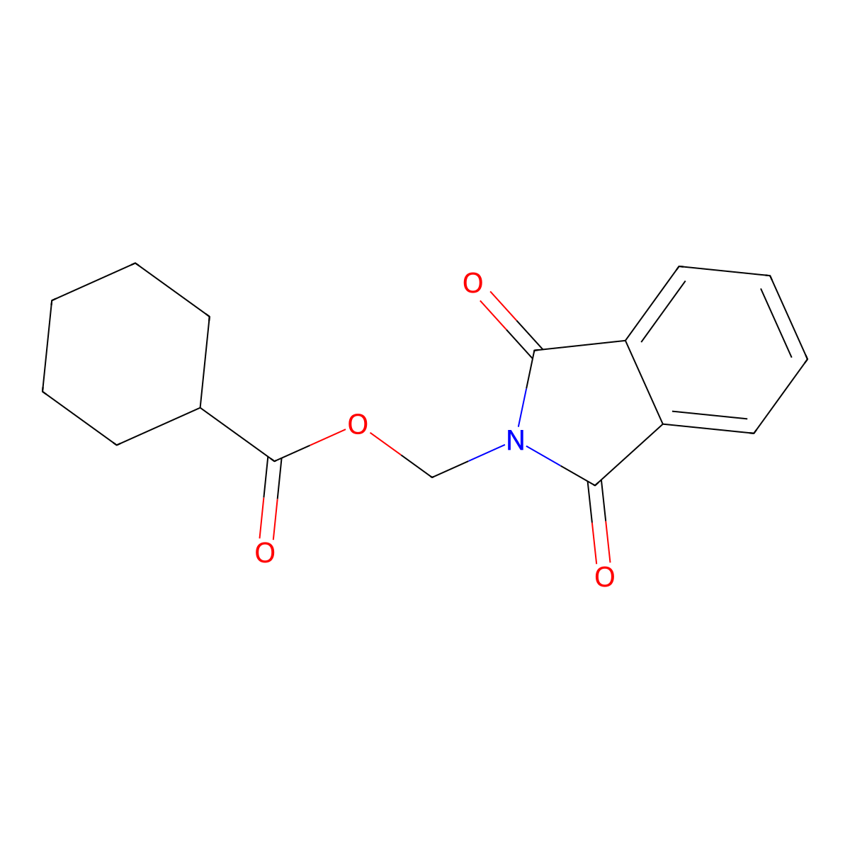 (1,3-Dioxoisoindolin-2-yl)methyl cyclohexanecarboxylate molecular structure, CAS 351518-73-5
