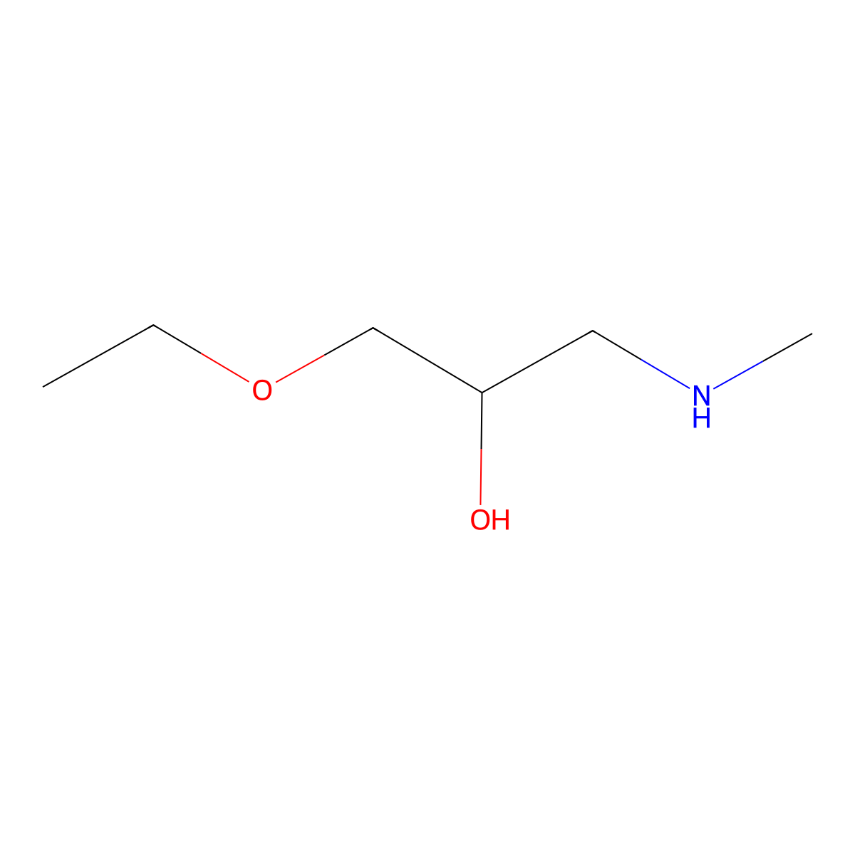 2-Propanol, 1-ethoxy-3-(methylamino)- molecular structure, CAS 35152-19-3