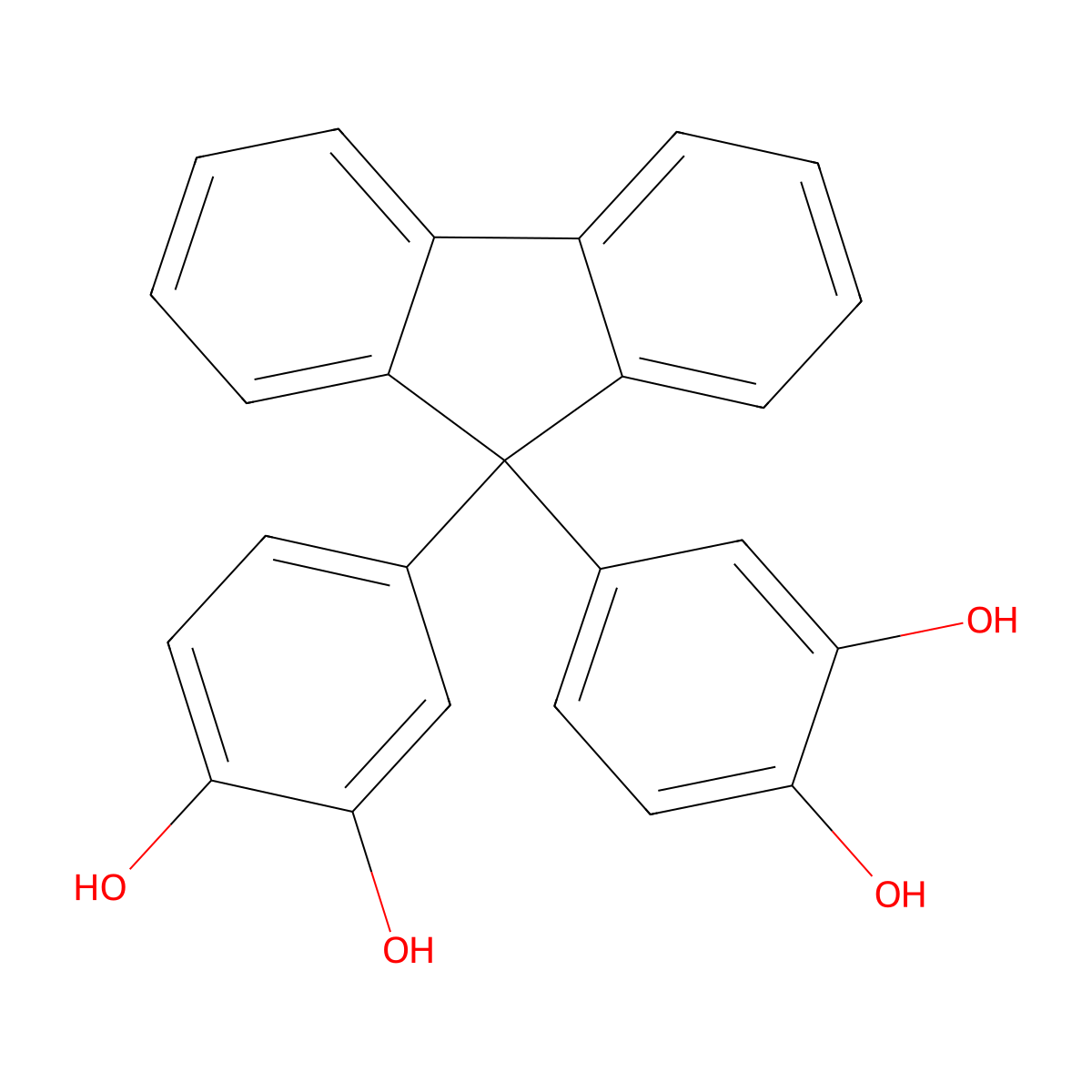 4,4'-(9H-Fluorene-9,9-diyl)di(benzene-1,2-diol) molecular structure, CAS 351521-78-3