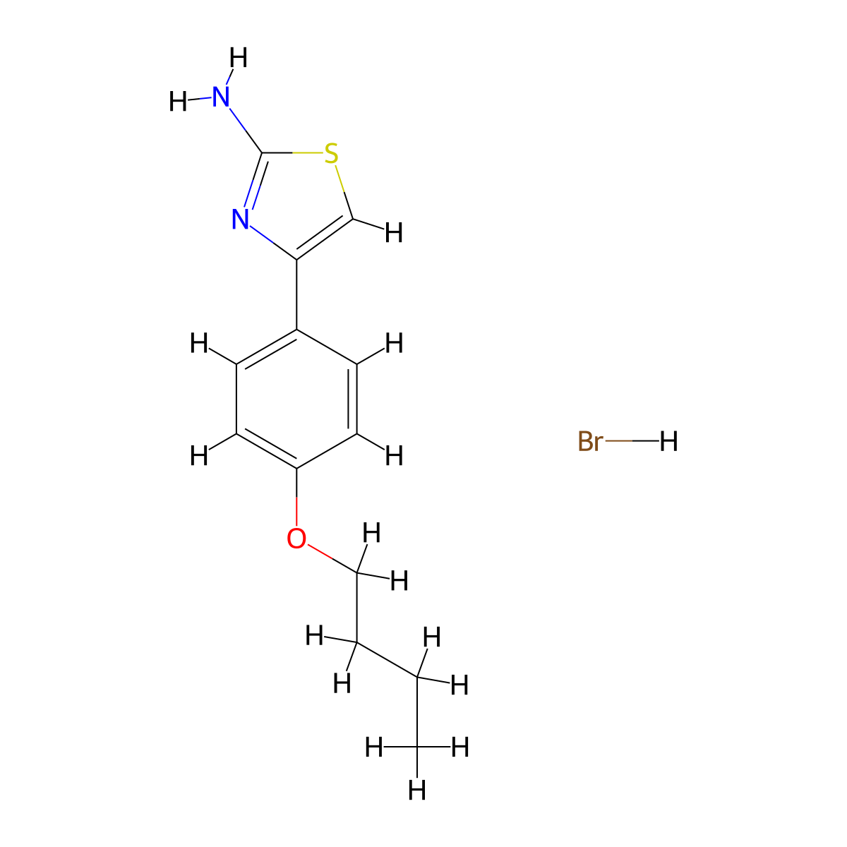 4-(4-Butoxyphenyl)-1,3-thiazol-2-amine hydrobromide molecular structure, CAS 351525-72-9