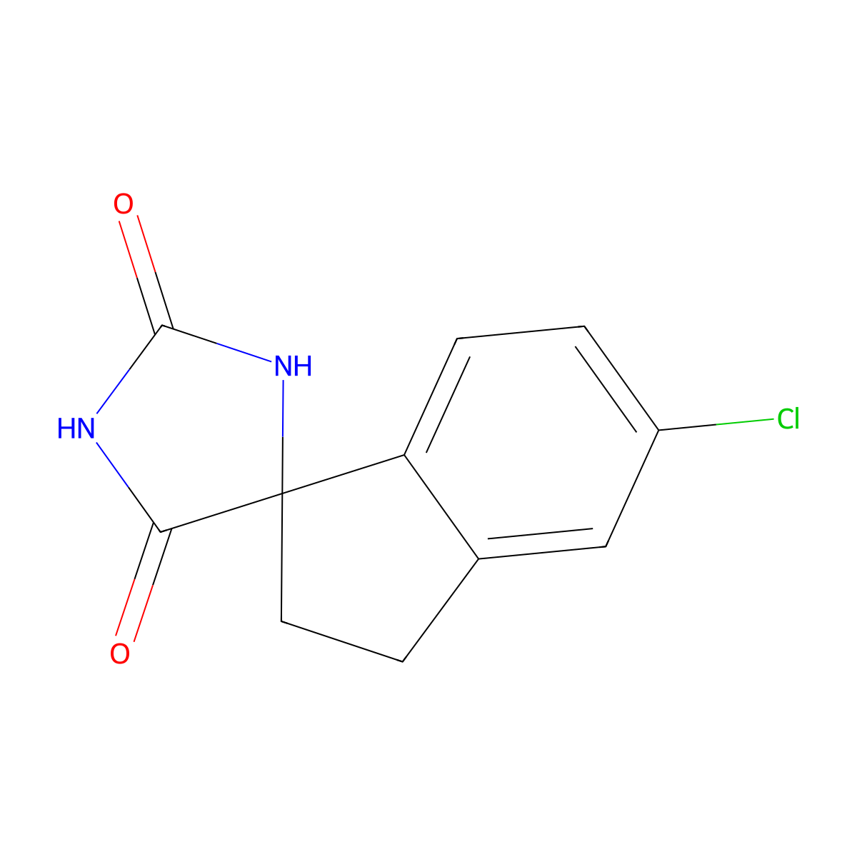 5'-Chloro-2',3'-dihydrospiro[imidazolidine-4,1'-indene]-2,5-dione molecular structure, CAS 351528-73-9