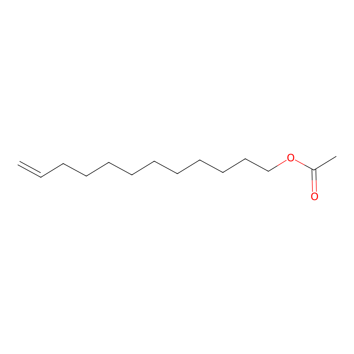 11-Dodecenyl acetate molecular structure, CAS 35153-10-7