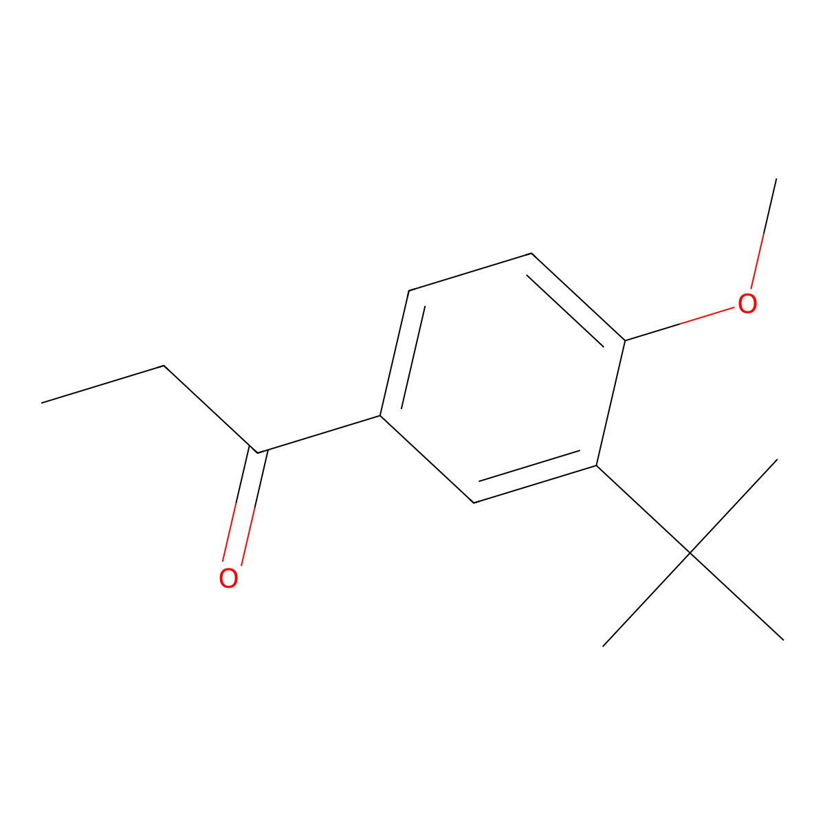 Propiophenone, 3-tert-butyl-4-methoxy- molecular structure, CAS 35154-05-3