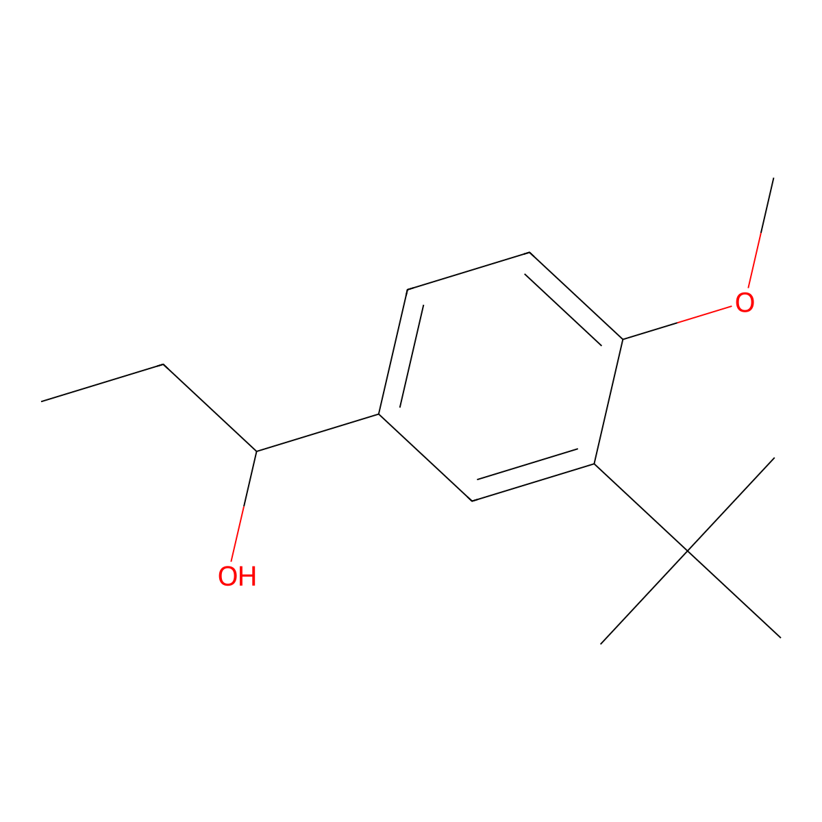 3-(1,1-Dimethylethyl)-alpha-ethyl-4-methoxybenZenemethanol molecular structure, CAS 35154-08-6