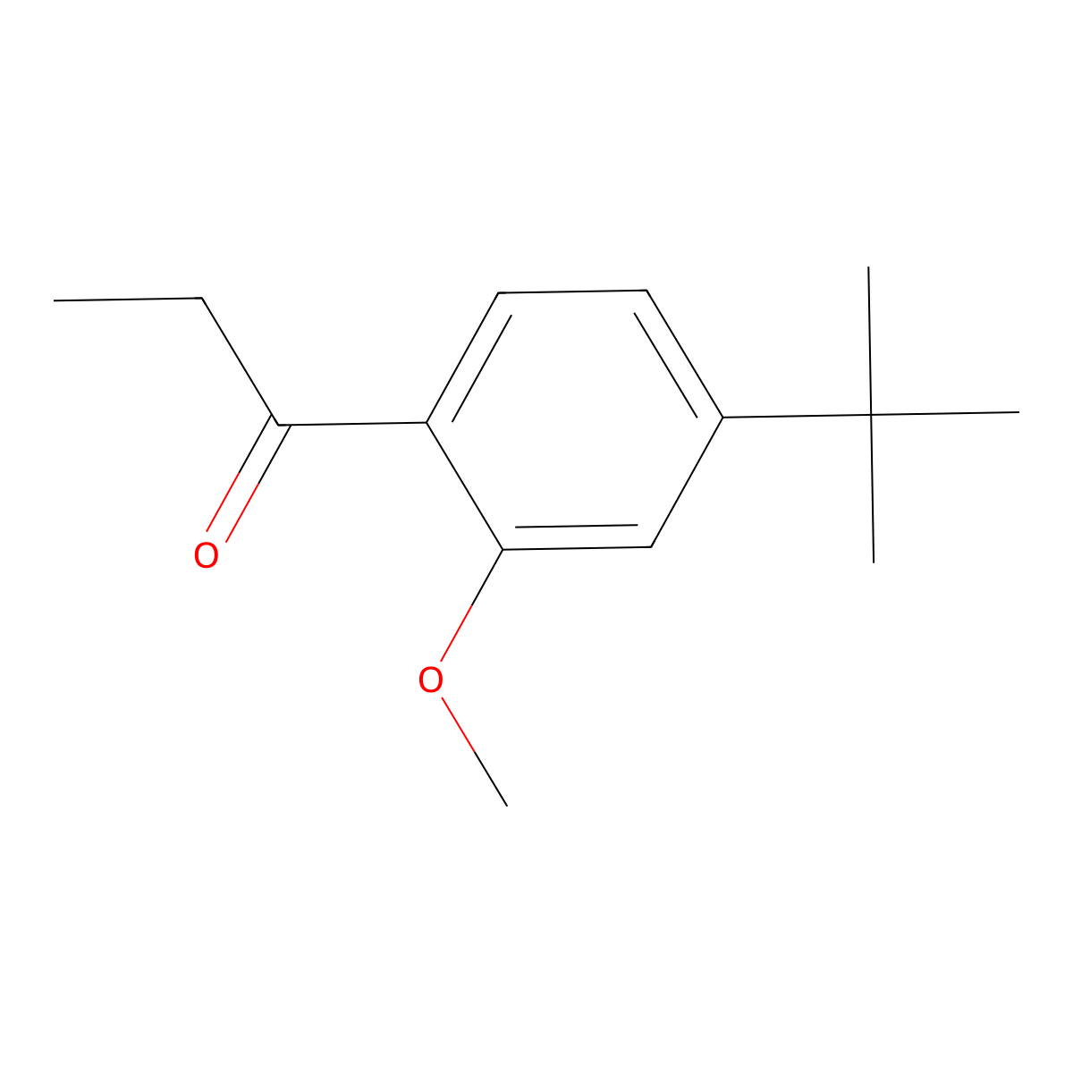 1-[4-(1,1-Dimethylethyl)-2-methoxyphenyl]-1-propanone molecular structure, CAS 35154-25-7