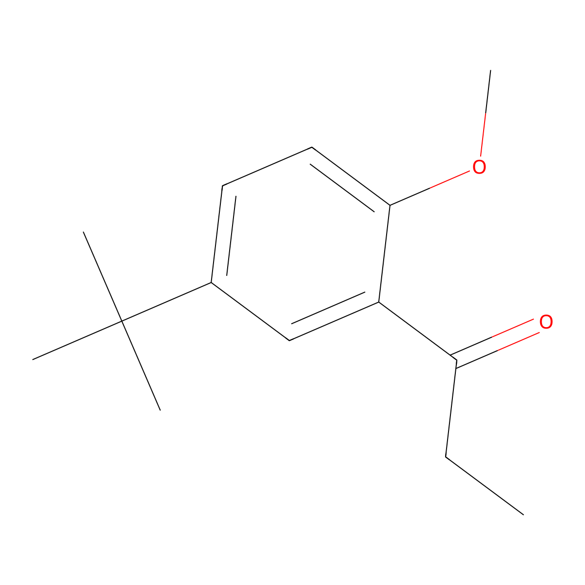 1-[5-(1,1-Dimethylethyl)-2-methoxyphenyl]-1-propanone molecular structure, CAS 35155-04-5