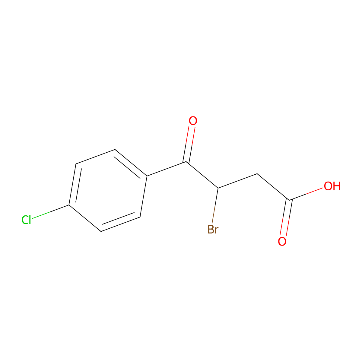 3-Bromo-3-(4-chlorobenzoyl)propionic acid molecular structure, CAS 35158-39-5