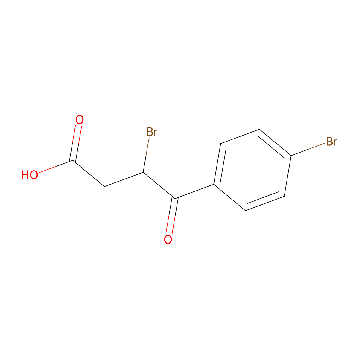 3-Bromo-4-(4-bromophenyl)-4-oxobutanoic acid molecular structure, CAS 35158-41-9