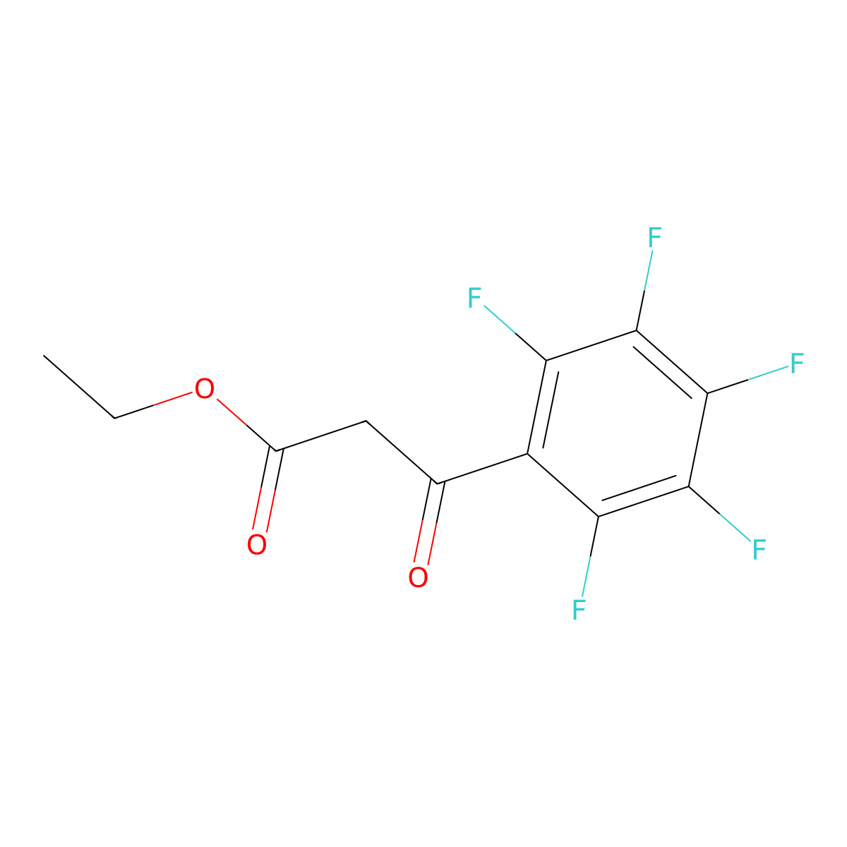 Ethyl (pentafluorobenzoyl)acetate molecular structure, CAS 3516-87-8