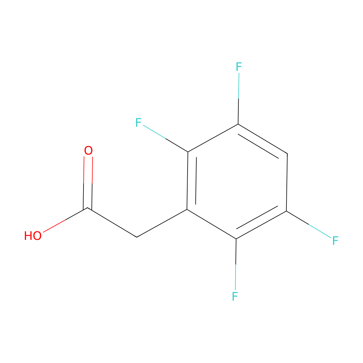 2-(2,3,5,6-Tetrafluorophenyl)acetic acid molecular structure, CAS 3516-91-4