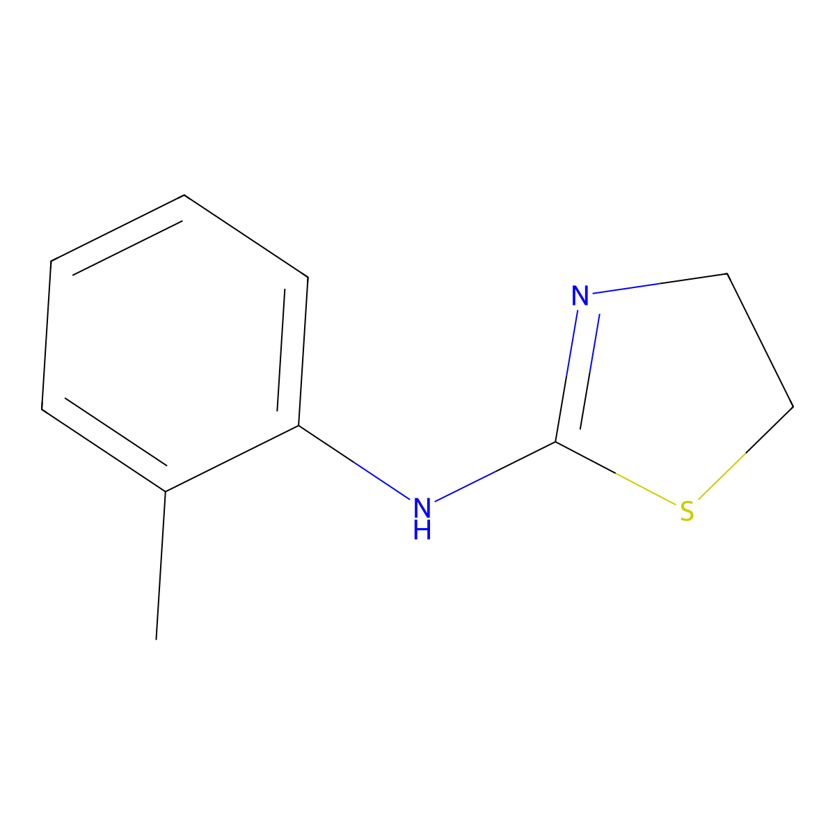 N-(2-Methylphenyl)-4,5-dihydro-1,3-thiazol-2-amine molecular structure, CAS 35160-10-2