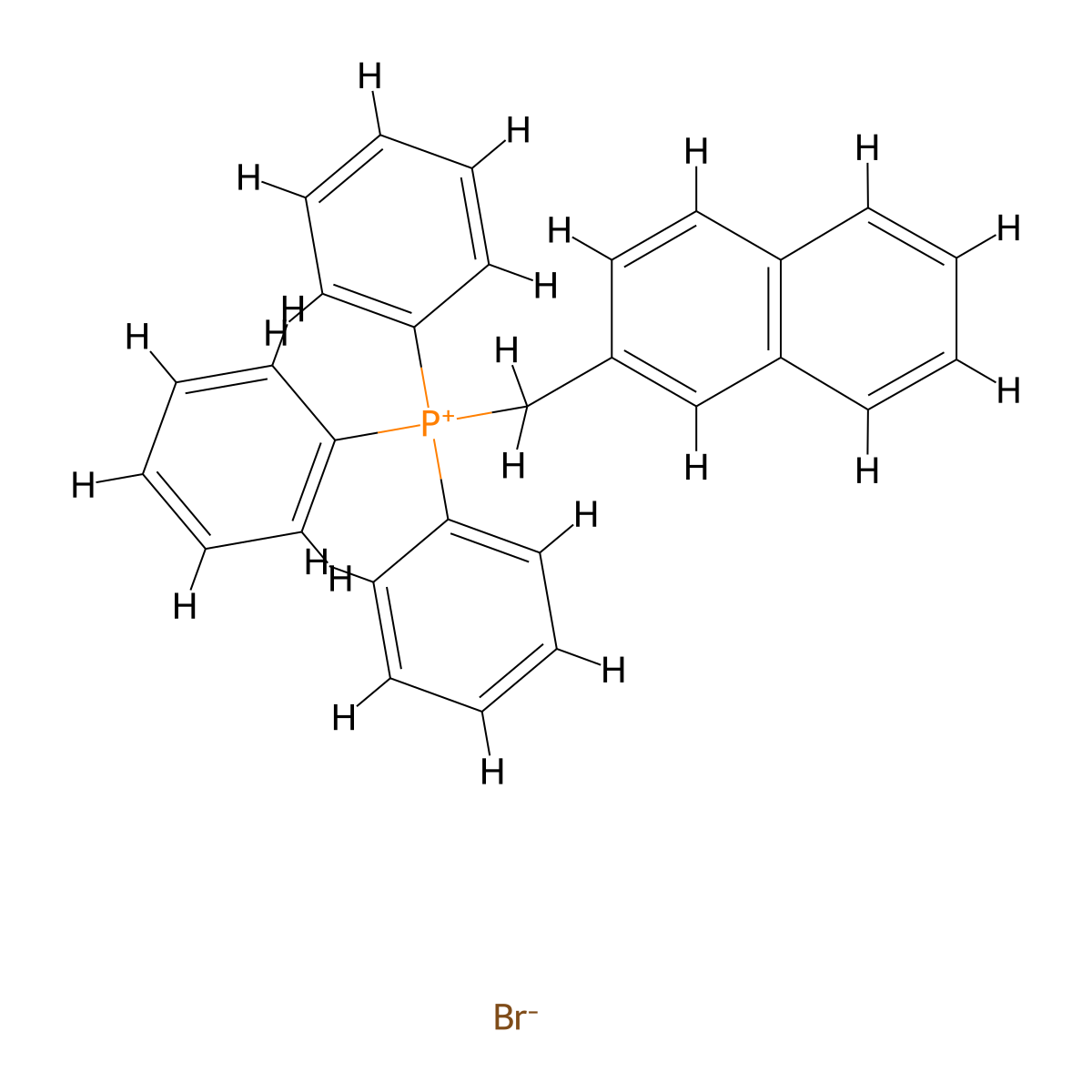 (Naphthalen-2-ylmethyl)triphenylphosphonium bromide molecular structure, CAS 35160-95-3