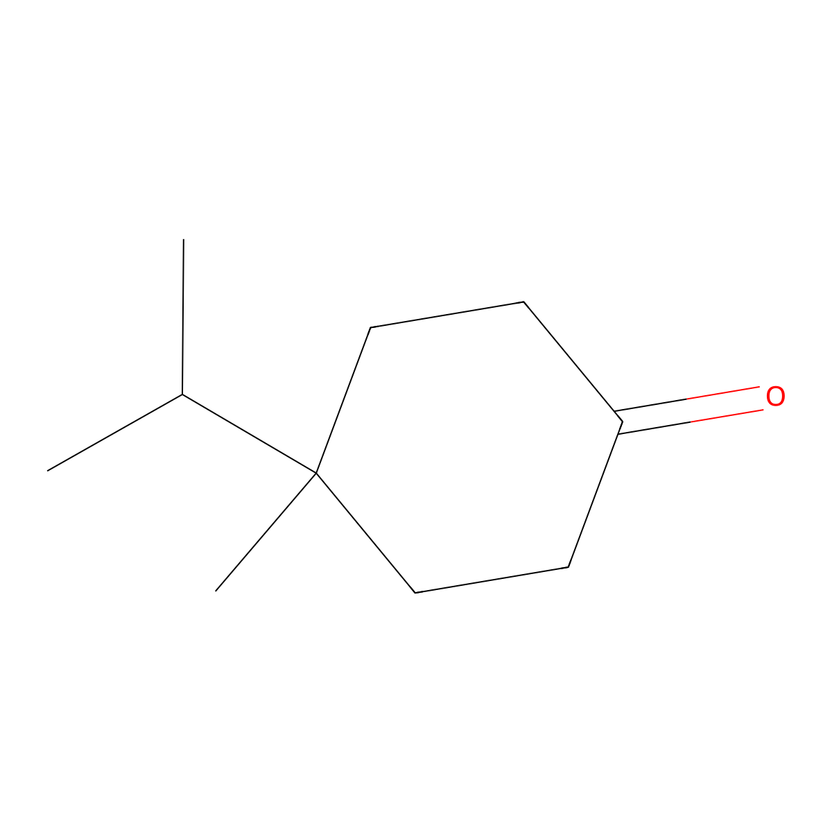 4-Methyl-4-(propan-2-yl)cyclohexan-1-one molecular structure, CAS 35161-20-7
