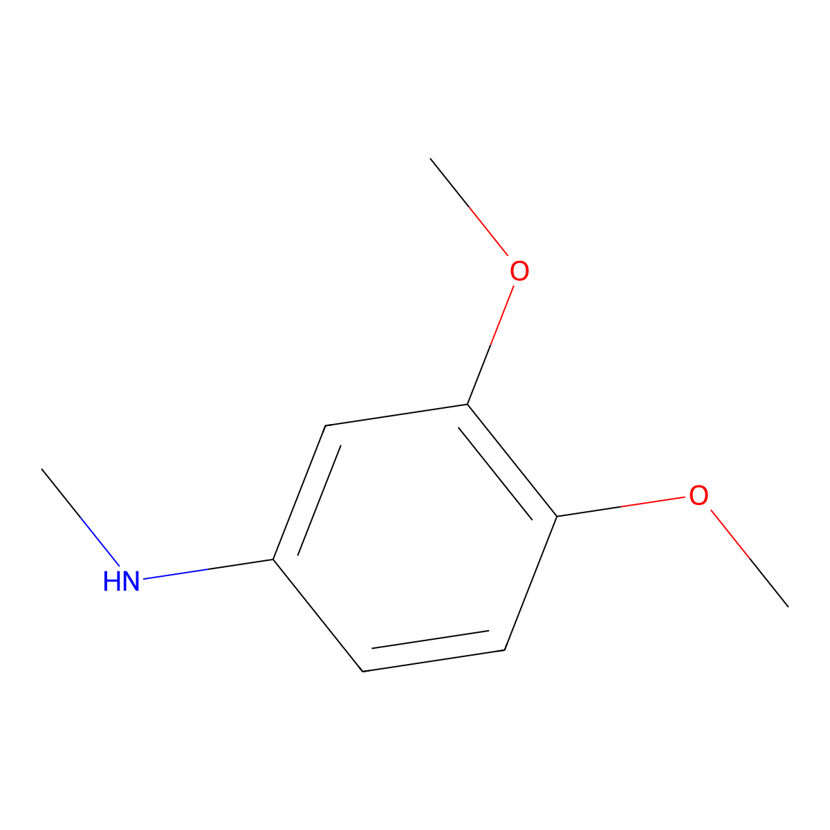 3,4-dimethoxy-N-methylaniline molecular structure, CAS 35162-34-6
