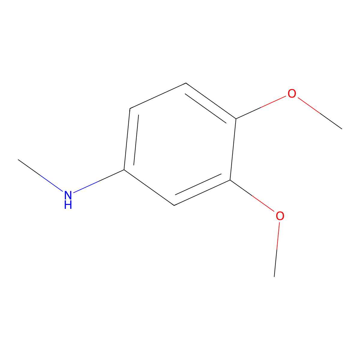 3,4-dimethoxy-N-methylaniline molecular structure, CAS 35162-34-6