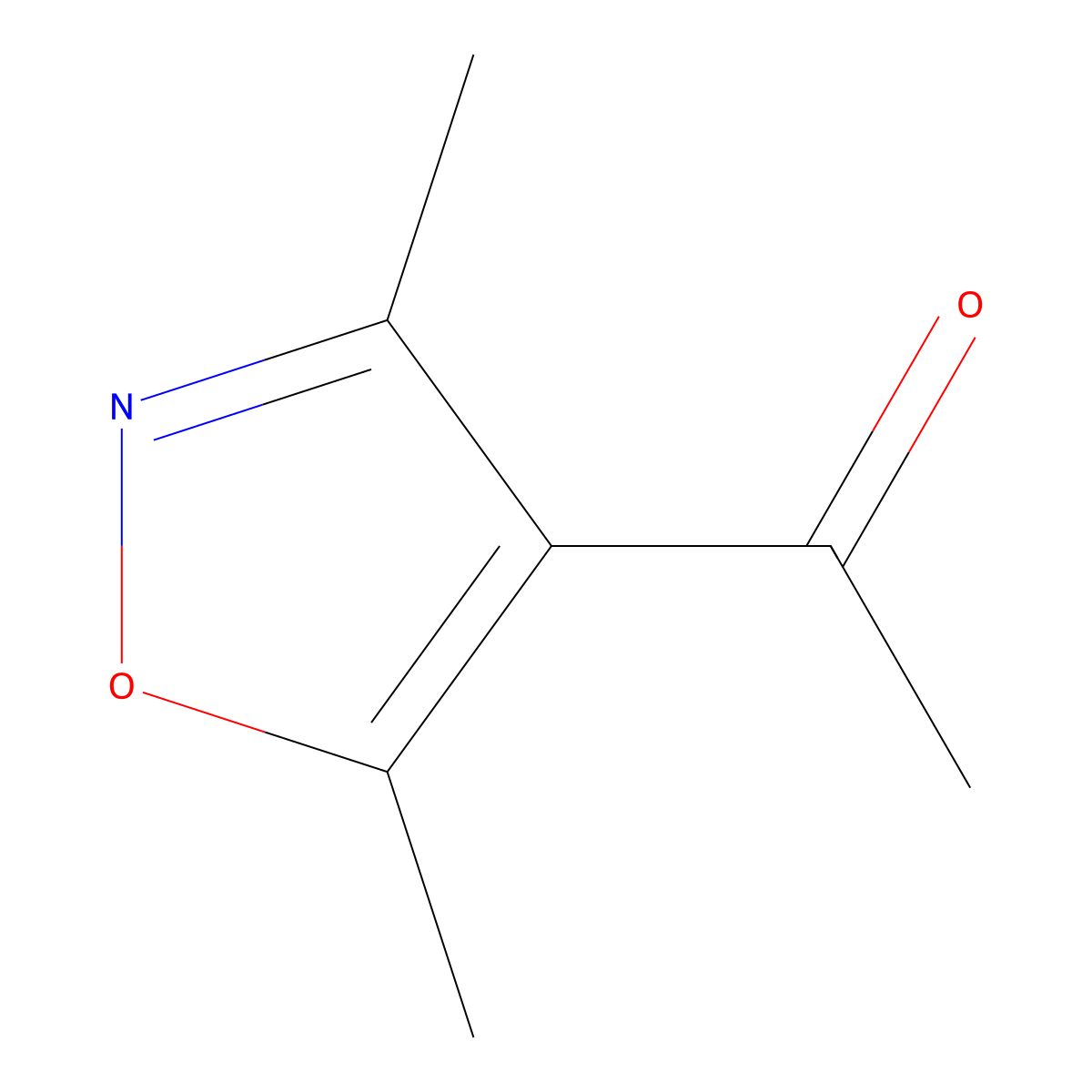 1-(3,5-Dimethylisoxazol-4-yl)ethanone molecular structure, CAS 35166-20-2