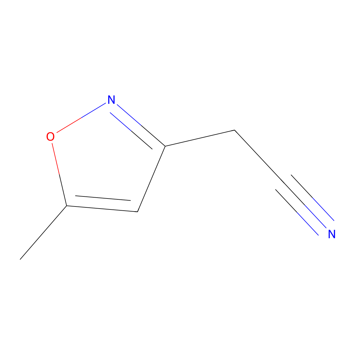 5-Methyl-3-isoxazoleacetonitrile molecular structure, CAS 35166-41-7