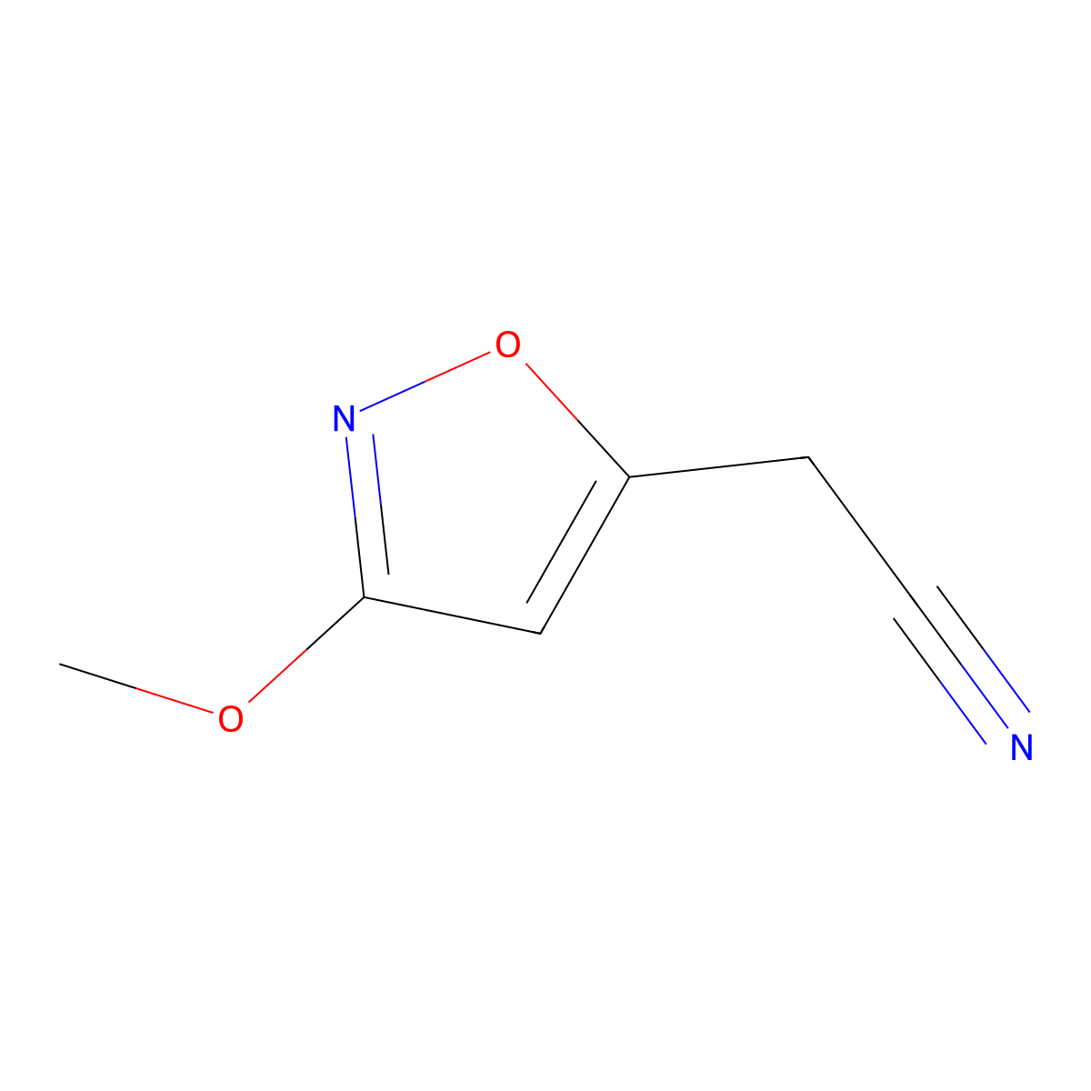 2-(3-Methoxy-1,2-oxazol-5-yl)acetonitrile molecular structure, CAS 35166-43-9