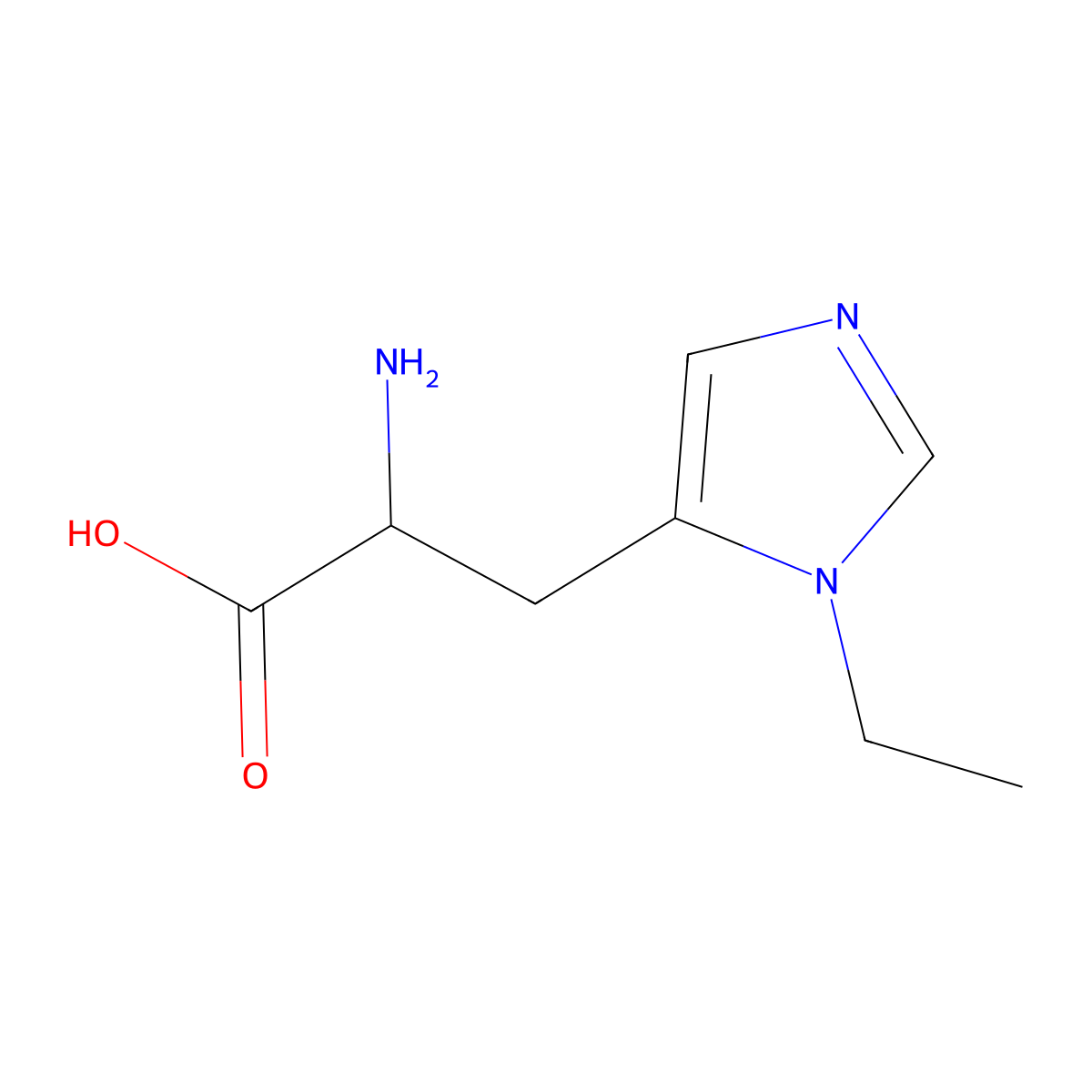 3-Ethylhistidine molecular structure, CAS 35166-49-5