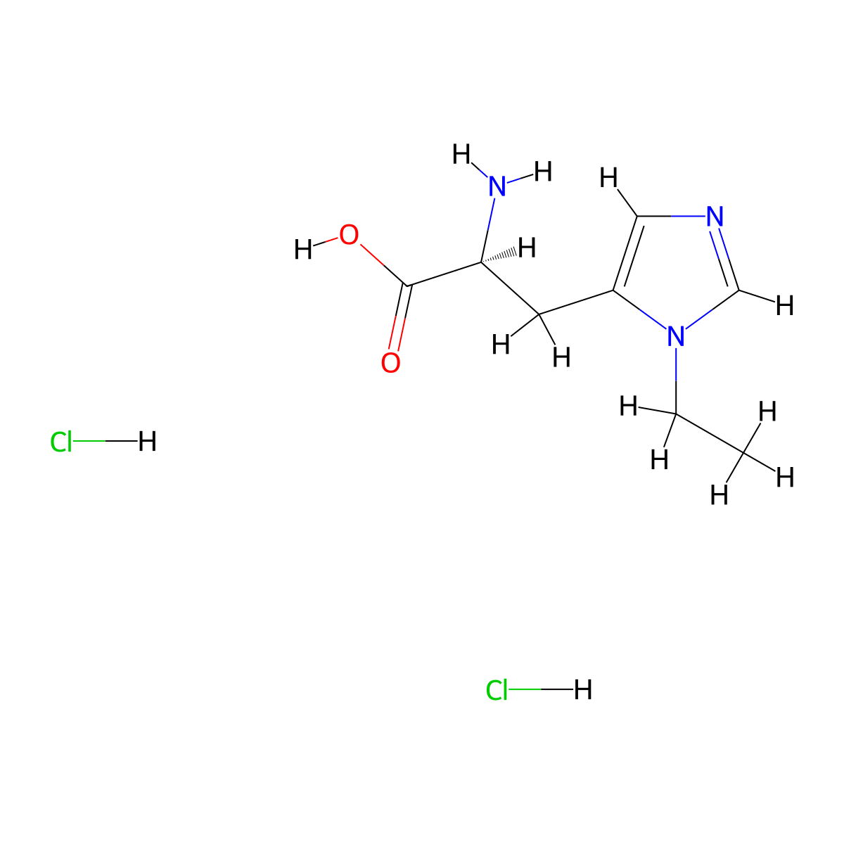 H-His-OEt2.HCl molecular structure, CAS 35166-54-2