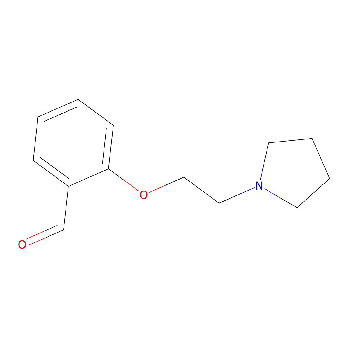 2-(2-Pyrrolidin-1-yl-ethoxy)-benzaldehyde molecular structure, CAS 35166-80-4